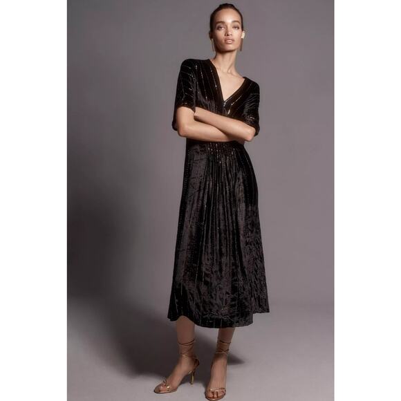 New Anthropologie The Tatiana Kaftan by Bl-nk: Velvet Edition $168 OS S/M/L - Picture 2 of 9